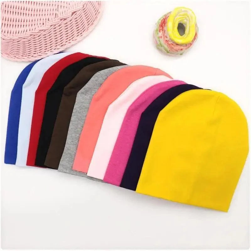 New Trendy  Baby Street Dance Hip Hat Cotton Spring Autumn Toddler Cap Scarf For Boys Girls Winter Warm Solid Color Children Hat Men&
