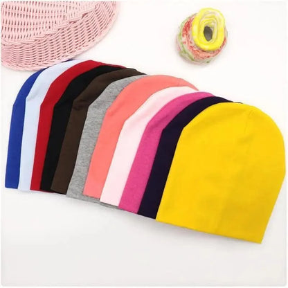 New Trendy  Baby Street Dance Hip Hat Cotton Spring Autumn Toddler Cap Scarf For Boys Girls Winter Warm Solid Color Children Hat Men&