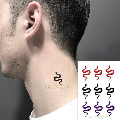 New Waterproof Temporary Sticker Tattoo Flame Heart Star Element Body Art Cute Small Tattoos For Kids Womens