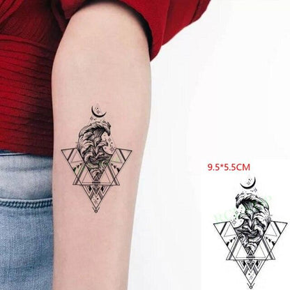New Waterproof Temporary Sticker Tattoo Flame Heart Star Element Body Art Cute Small Tattoos For Kids Womens