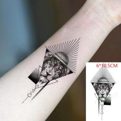 New Waterproof Temporary Sticker Tattoo Flame Heart Star Element Body Art Cute Small Tattoos For Kids Womens