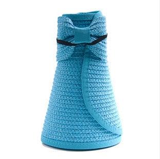New Women Summer Visors Hat Foldable Sun Hat Wide Large Retro Hat Women&