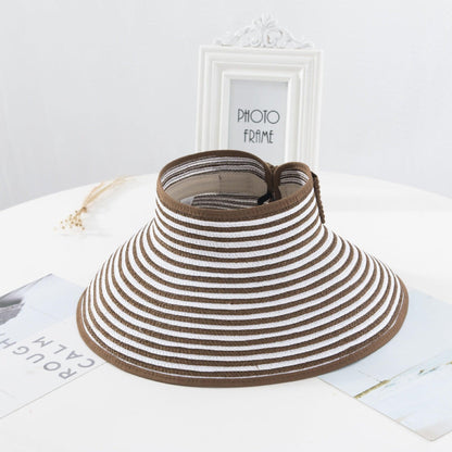 New Women Summer Visors Hat Foldable Sun Hat Wide Large Retro Hat Women&