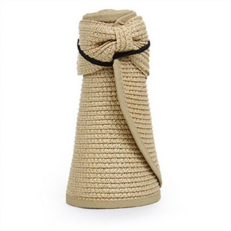 New Women Summer Visors Hat Foldable Sun Hat Wide Large Retro Hat Women&