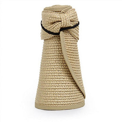 New Women Summer Visors Hat Foldable Sun Hat Wide Large Retro Hat Women&