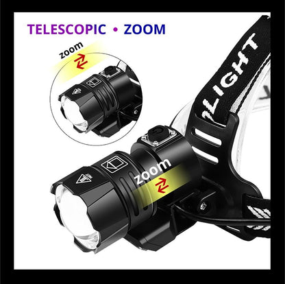 Newest  Waterproof XHP199 16-Core Super Bright Powerful Lantern Headlamp XHP110 LED USB  Flashlight XHP50 Headlight Rechargeable 18650 Zoom Torch Light