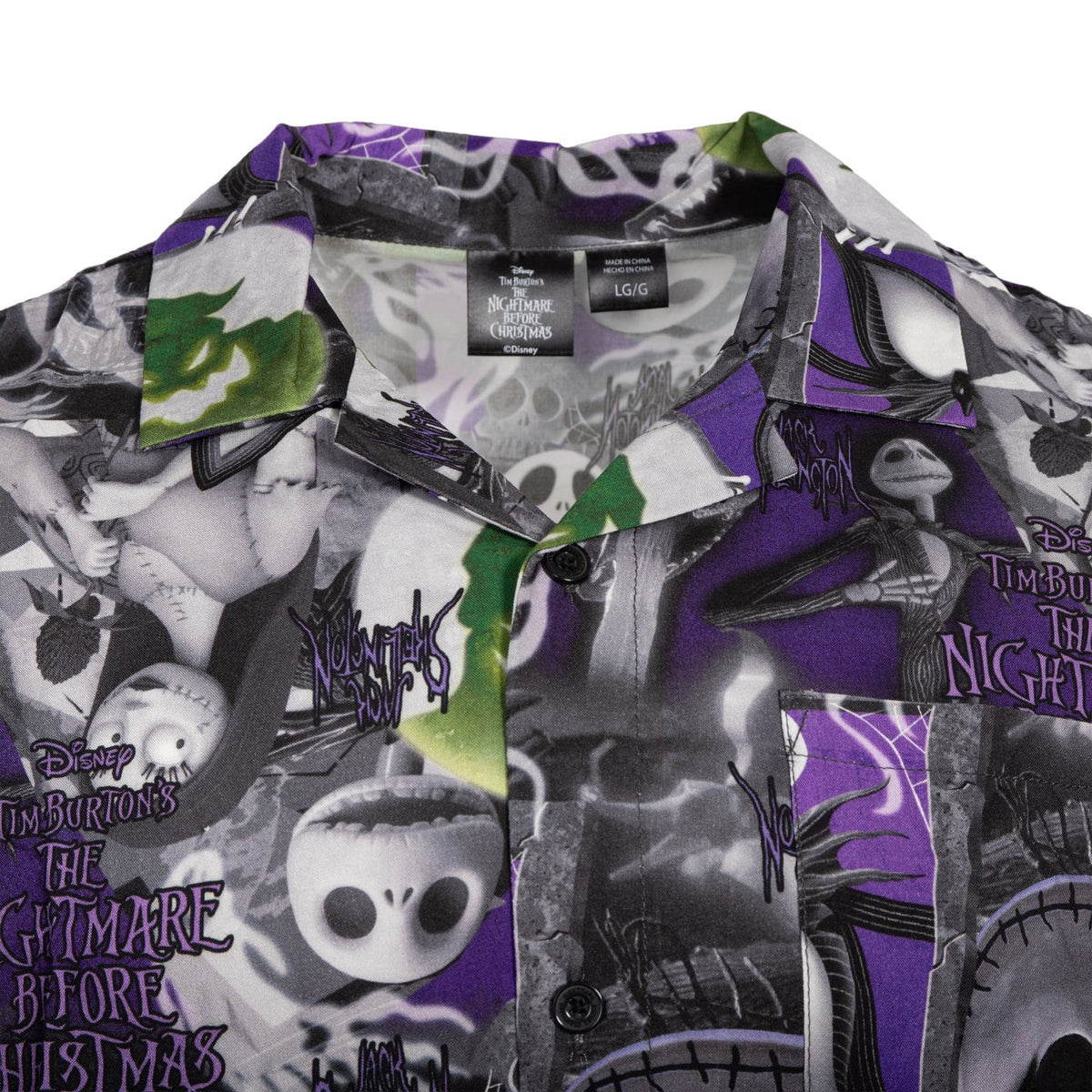 Nightmare Before Christmas Jack All Over Button Up Shirt