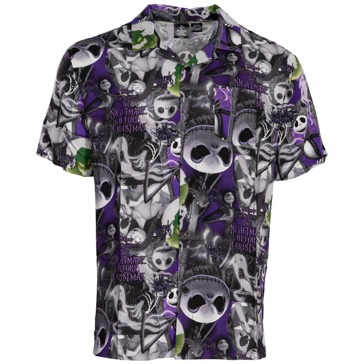 Nightmare Before Christmas Jack All Over Button Up Shirt