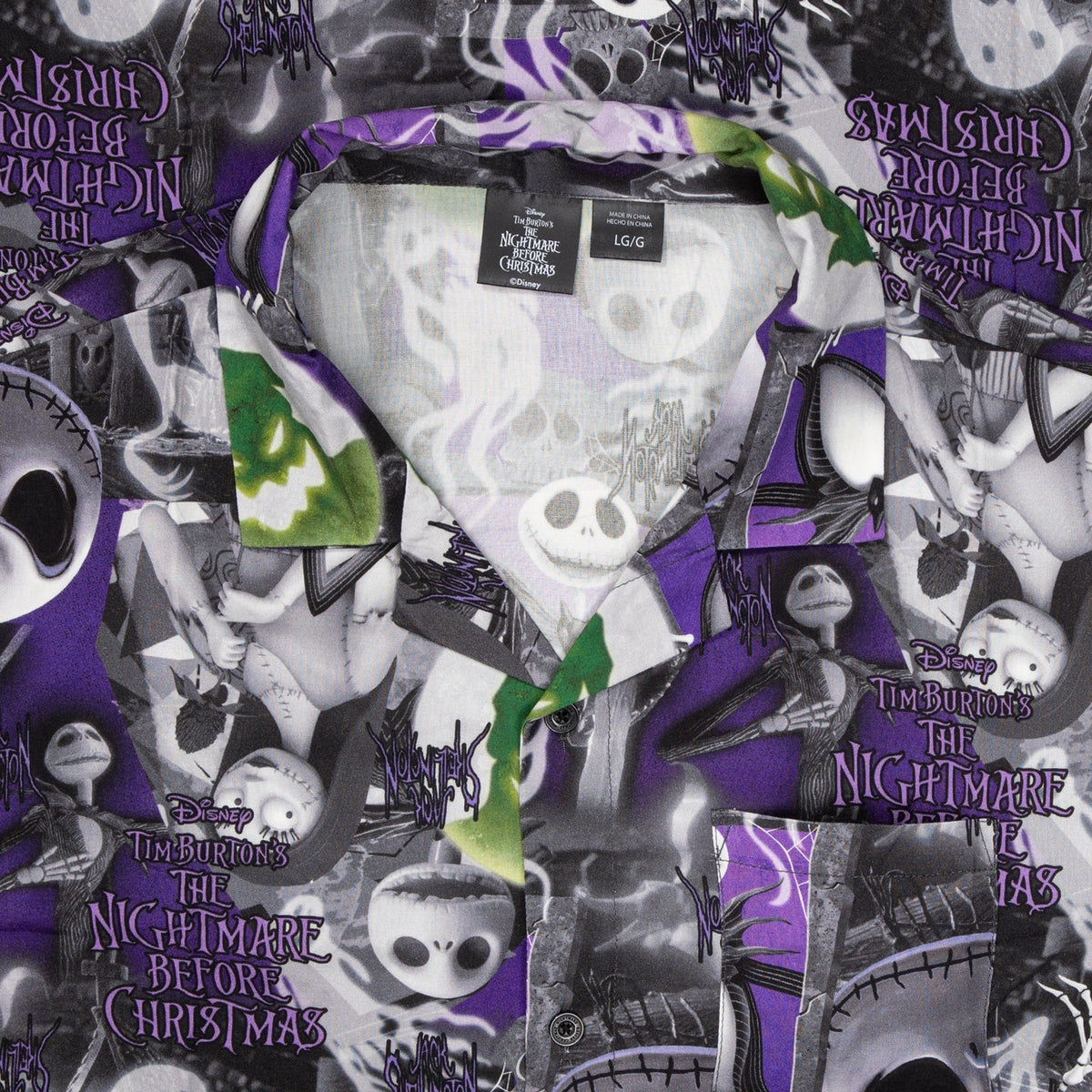Nightmare Before Christmas Jack All Over Button Up Shirt