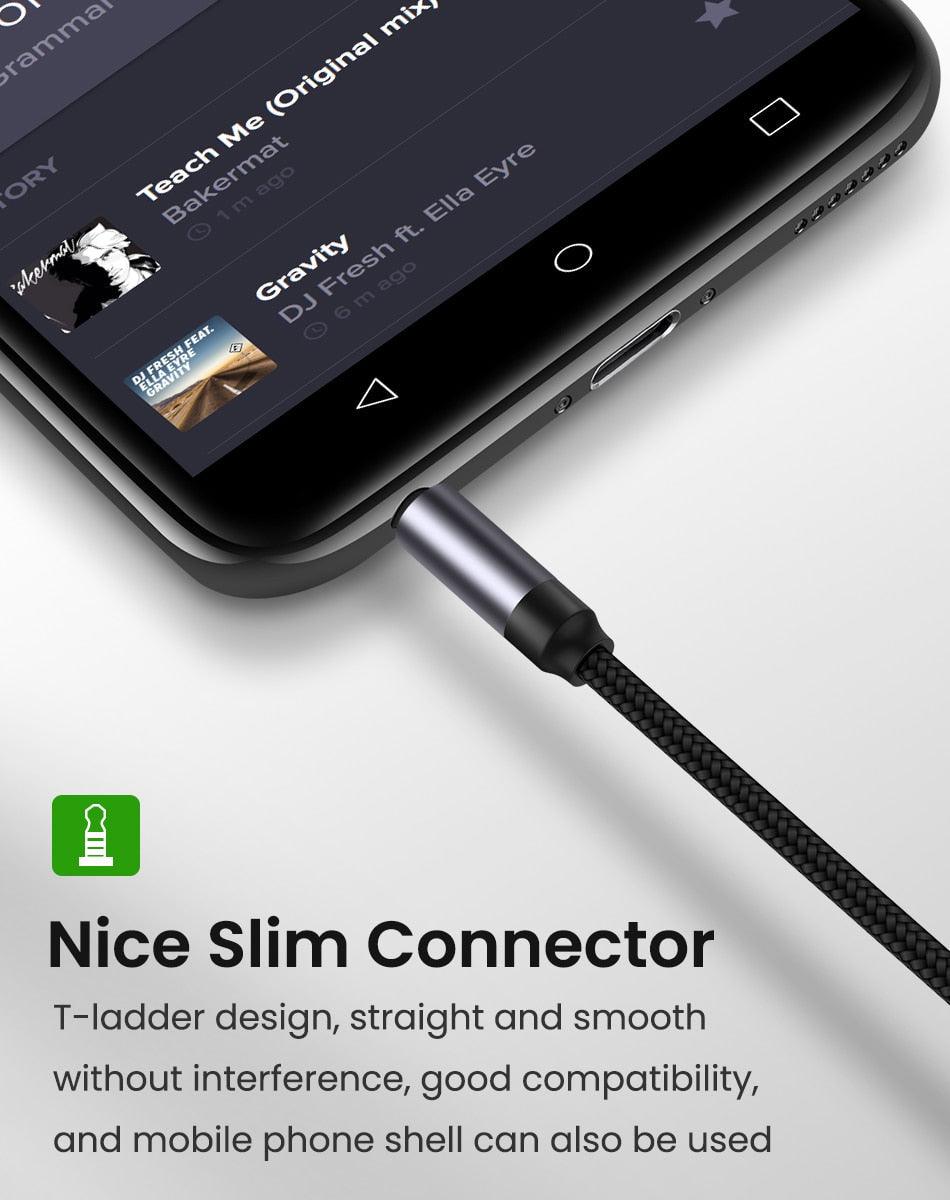 Nylon Braid 4 Poles 3.5MM Audio Aux Cable Jack For Headphone Speaker Line  Car PC Mp3 Mp4