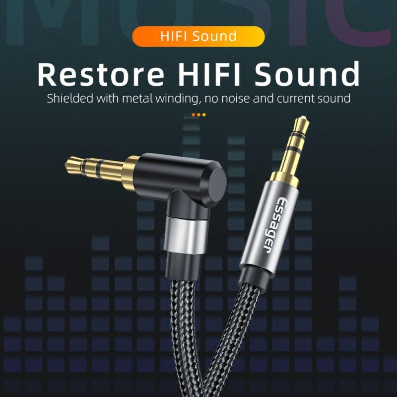 Nylon Braided 3.5mm AUX Cable Audio Jack For Speaker Headphones Car
