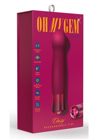 Oh My Gem Classy Rechargeable Silicone Vibrator