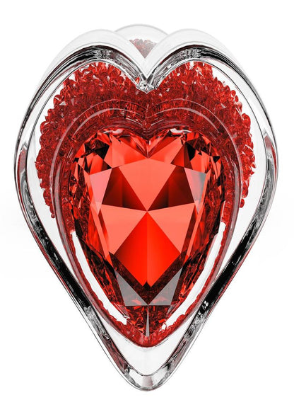 Oh My Gem Lustre Glass Anal Plug Red Borosilicate Glass