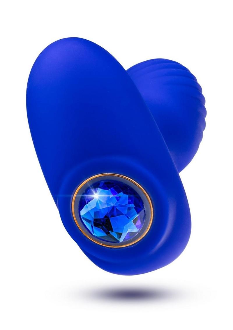 Oh My Gem Mystery Rechargeable Silicone Anal Plug Sapphire Blue