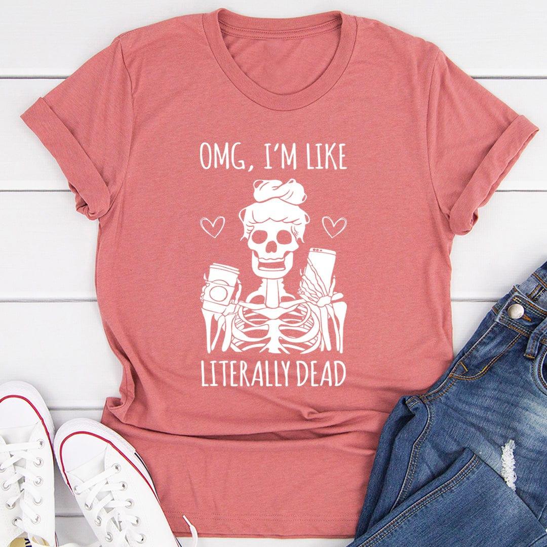 Sarcastic Skeleton Graphic T-Shirt – \"OMG, I&