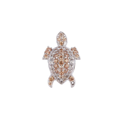 On Sale! CLEARANCE! 10mm Micro Paved Beach Turtle Gold Filled Spacer Bead | B-030