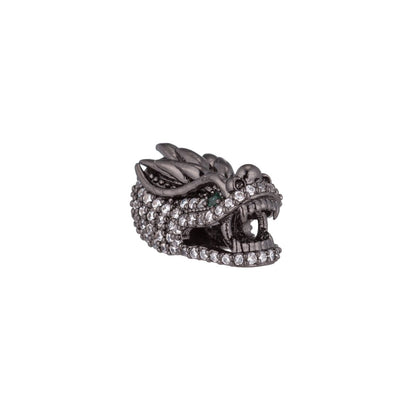 On Sale! CLEARANCE! Gold Filled Micro Paved CZ Mythical Dragon Spacer Bead | B-075