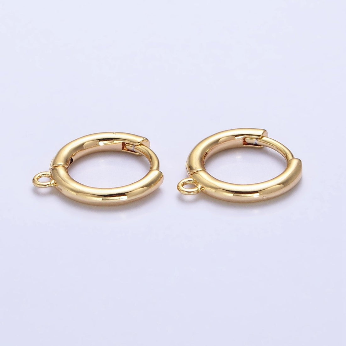 One Touch Hoop Snap Close Earrings making w/ open link 15.6 mm, Nickel free Lead Free for Earring Charm Making Z-161 Z-162