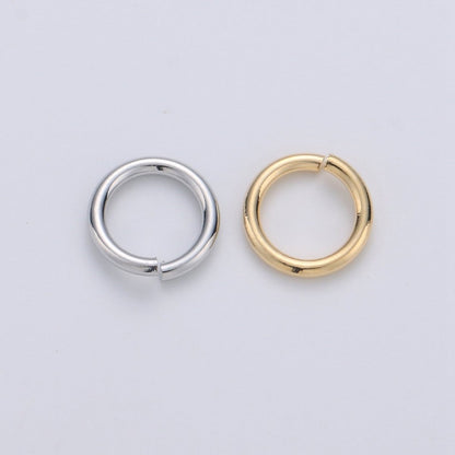 Open Jump Ring Real Gold Plated Jump Ring 5mm 6mm 7mm 8mm 10mm with 18 gauge / 1mm thickness for Jewelry Supply Component 10gram