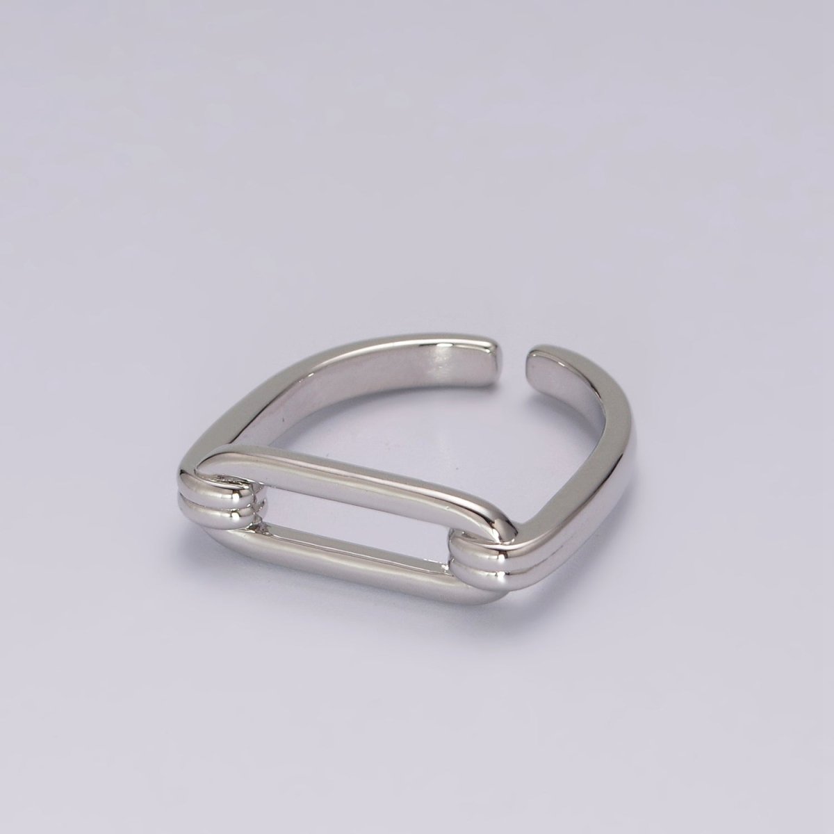 Open Signet Gold ring gold Filled Open Adjustable Signet ring minimalist jewelry stackable Ring U-142 U-143