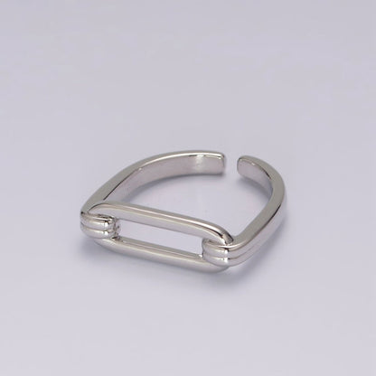 Open Signet Gold ring gold Filled Open Adjustable Signet ring minimalist jewelry stackable Ring U-142 U-143