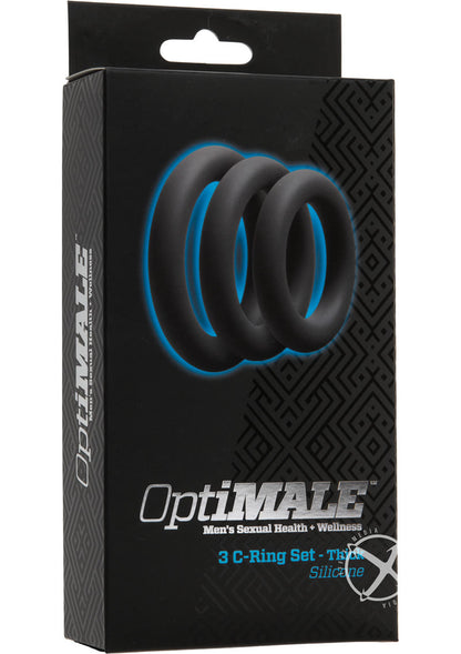 OptiMALE 3 C Ring Set Thick Silicone Cock Ring