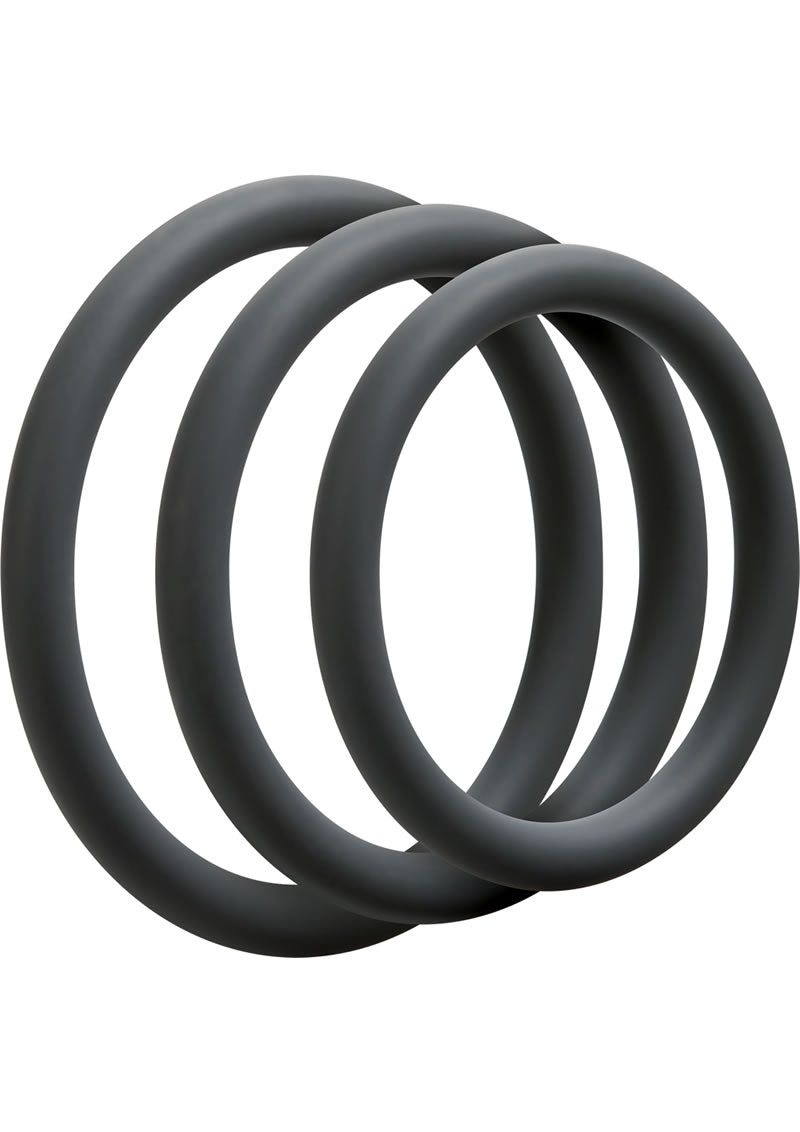 OptiMALE 3 C Ring Set Thin Silicone Cock Ring