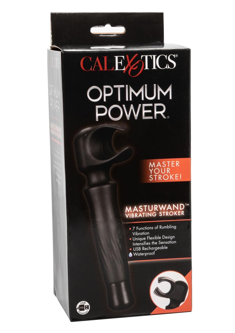 Optimum Power Masturwand Vibrating Stroker Rechargeable Black