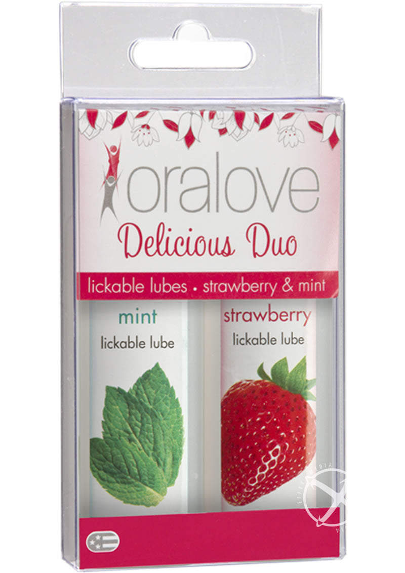 Oralove Delicious Duo Lickable Lubes Strawberry And Mint