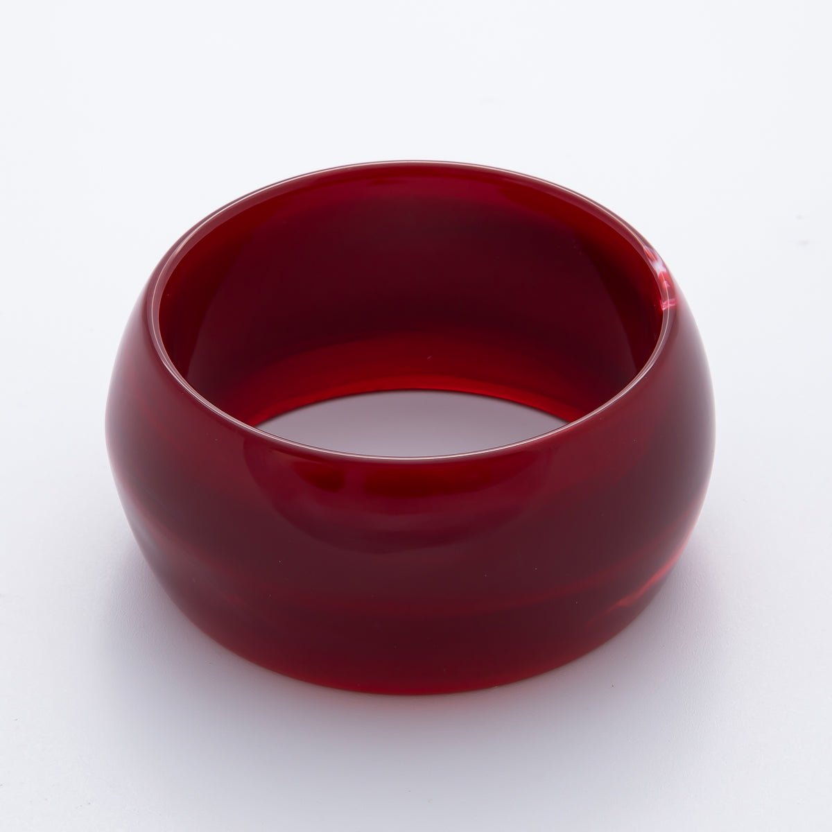 Orange, Black, Red Solid Resin Acrylic Wide Bangle Bracelet | WA-3413 ~ WA-3415