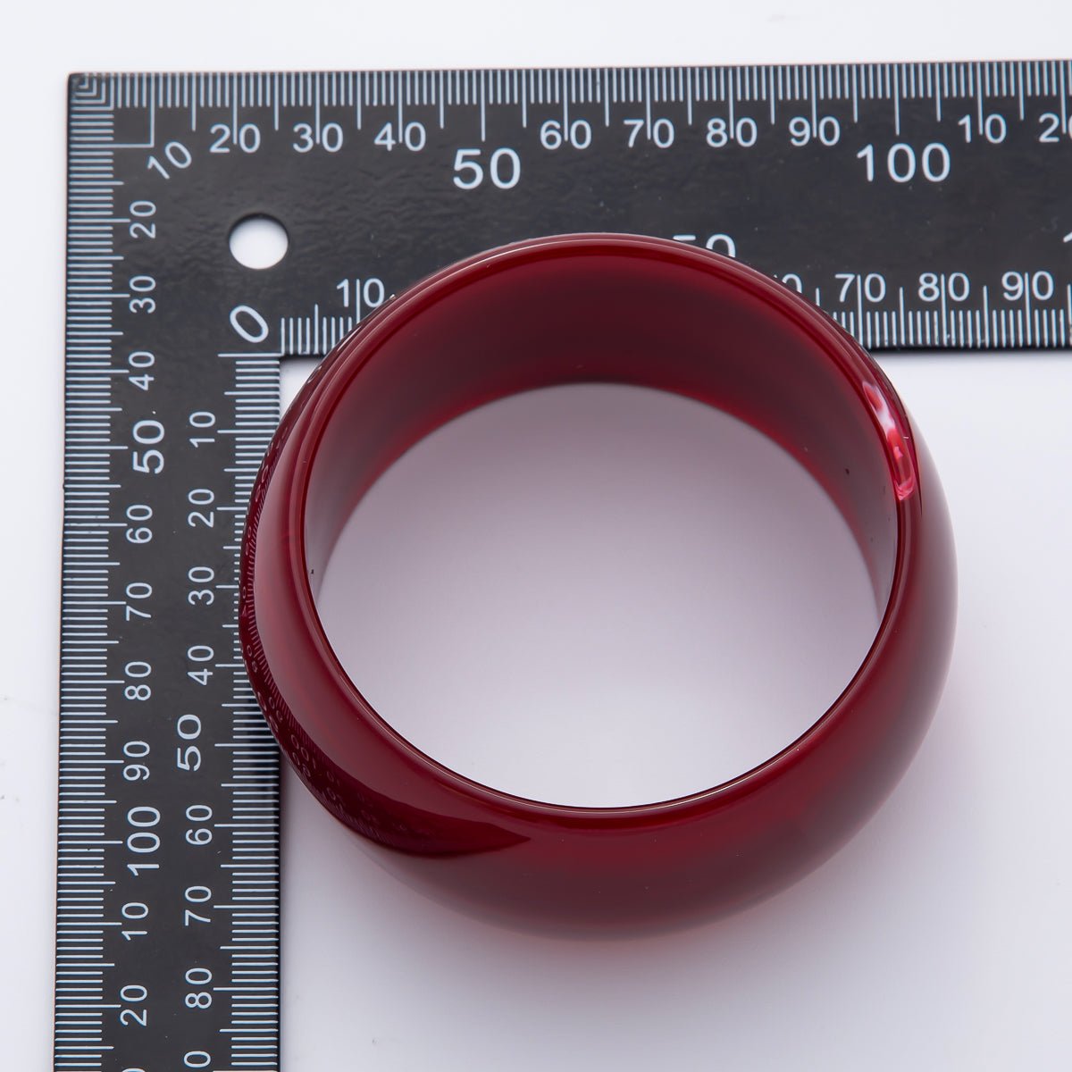 Orange, Black, Red Solid Resin Acrylic Wide Bangle Bracelet | WA-3413 ~ WA-3415