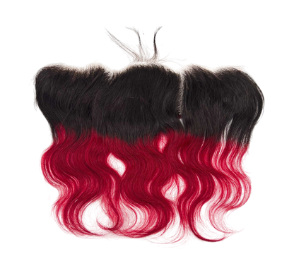 Rio Body Wave Human Hair Frontal Ear to Ear 13x4 Wine, 12 in