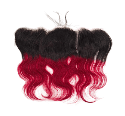 Rio Body Wave Human Hair Frontal Ear to Ear 13x4 Wine, 12 in