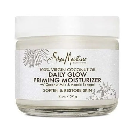 SheaMoisture Daily Hydration Glow Priming Moisturizer 100% Virgin Coconut Oil 2 oz