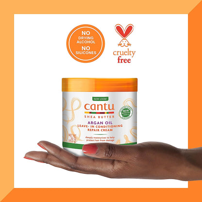 Cantu Leave-In Conditioning Repair Cream with Argan Oil, 16 oz