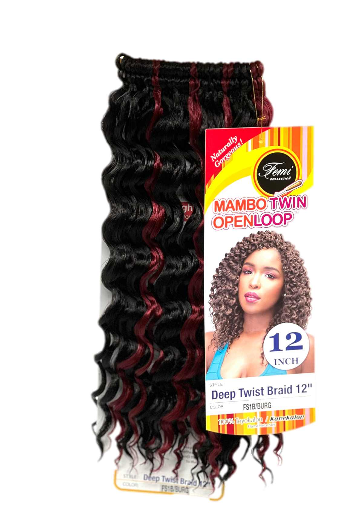 Femi Collection Mambo Twin Open Loop Deep Twist Braid 12 in