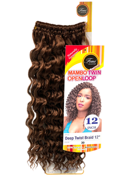 Femi Collection Mambo Twin Open Loop Deep Twist Braid 12 in
