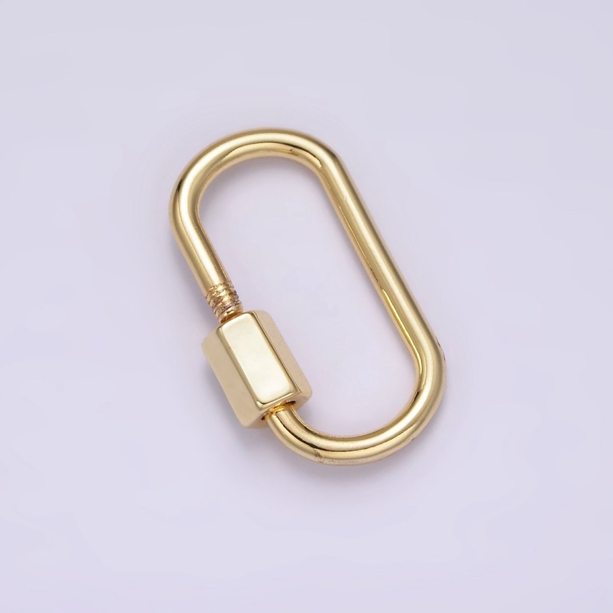14K Gold Filled 23mm Oblong Oval Carabiner Minimalist Jewelry Findings Supply in Gold &amp; Silver | Z623 Z1293