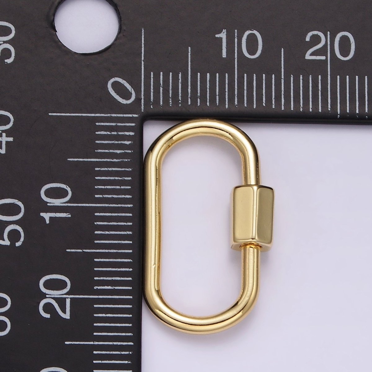 14K Gold Filled 23mm Oblong Oval Carabiner Minimalist Jewelry Findings Supply in Gold &amp; Silver | Z623 Z1293