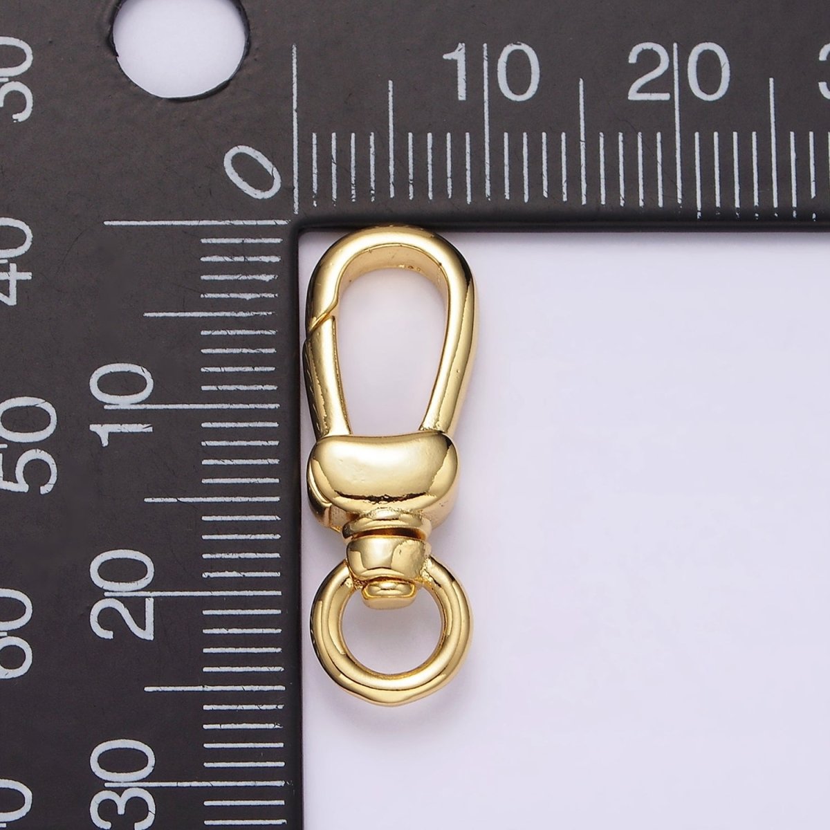 14K Gold Filled 25mm Oblong Push Snap Gate Triggerless Swivel Closure | Z605