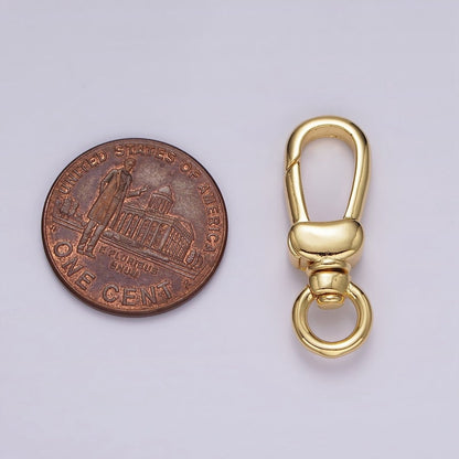 14K Gold Filled 25mm Oblong Push Snap Gate Triggerless Swivel Closure | Z605