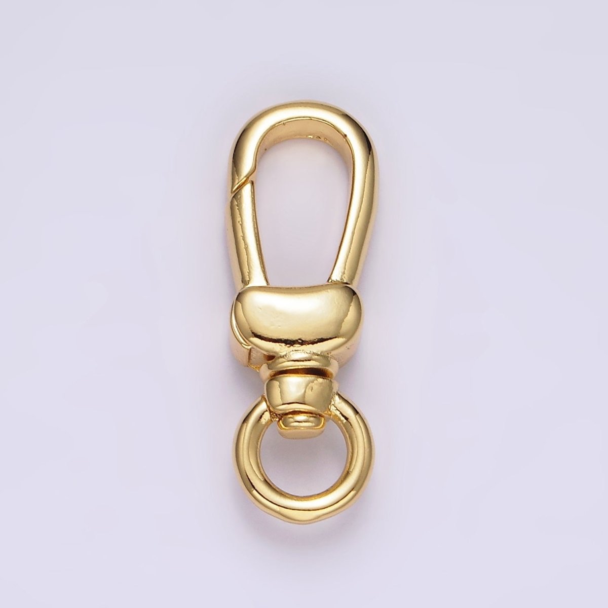 14K Gold Filled 25mm Oblong Push Snap Gate Triggerless Swivel Closure | Z605