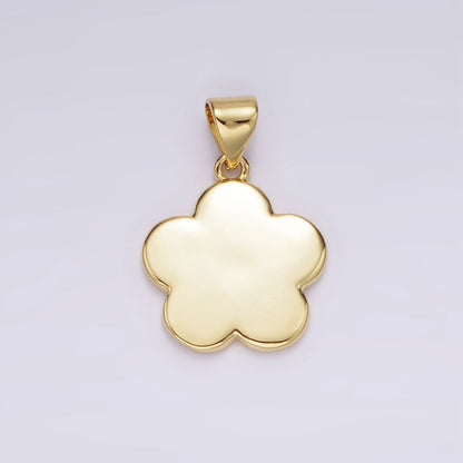 14K Gold Filled Baby Pink Daisy Flower Enamel Pendant | AH078