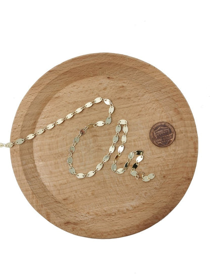 16K Gold Filled Anchor Chain by Yard, Round Oval Disc Charm Chain, Wholesale Bulk Roll Chain for Jewelry Making |  ROLL-015 Clearance Pricing