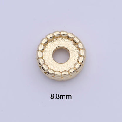 OS 8.8mm Thin Flat Rounded Gold Spacer Supply | K-320