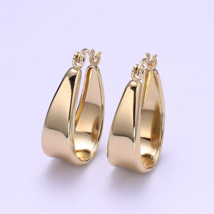 Gold chunky hoop earring 14k Gold Filled Earring hypoallergenic / gold hoop earrings / Bold hoops / thick hoop earrings for gift P-091