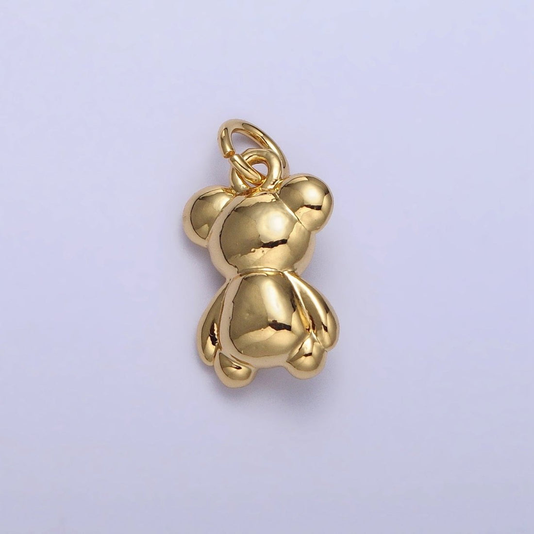 Gold Teddy Bear Animal Minimalist Mini Add-On Charm | AC215