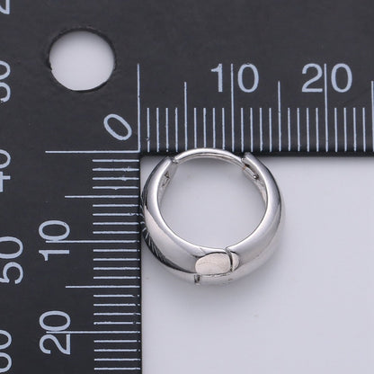 OS Simple Minimalist Thick Gold Filled Rose Gold / Silver / Gold Huggies K-658