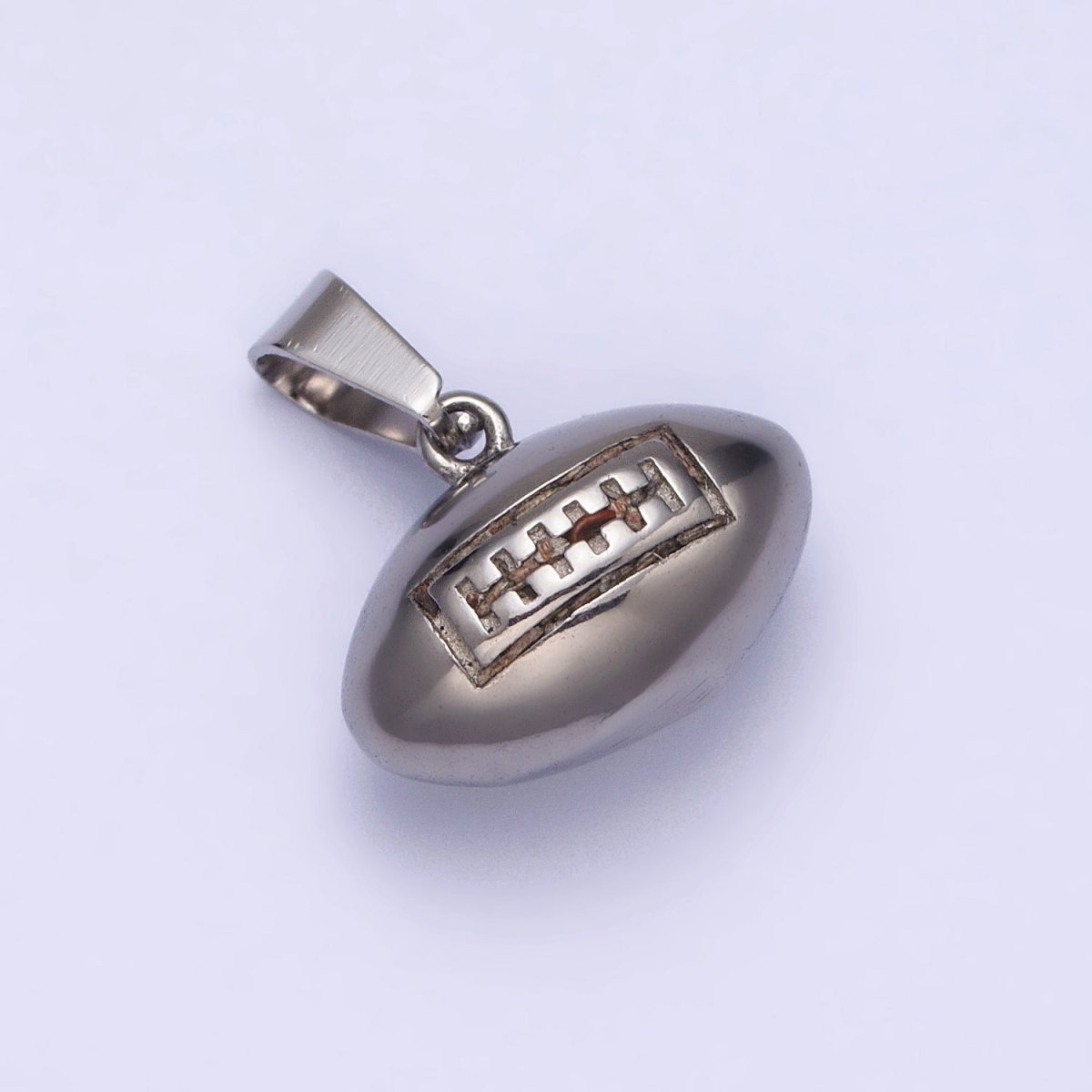 Stainless Steel American Football Athletic Sport Pendant in Gold &amp; Silver J-710 J-711