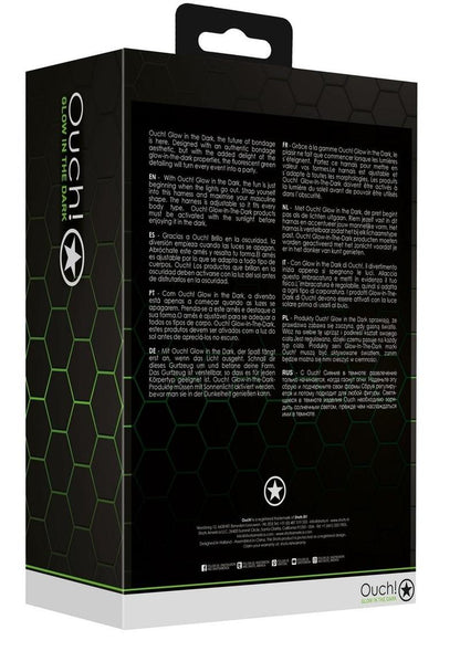 Ouch! Glow in the Dark Bonded Leather Buckle Jock Strap Fetish Wear